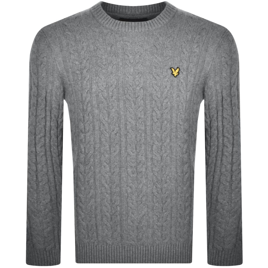 Lyle And Scott Cable Knit Jumper Grey